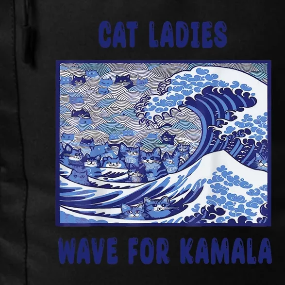 Cat Ladies Wave For Kamala Funny Cat President 2024 Daily Commute Backpack