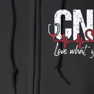 CNA Love What You Do Certified Nursing Assistant Nurse Full Zip Hoodie