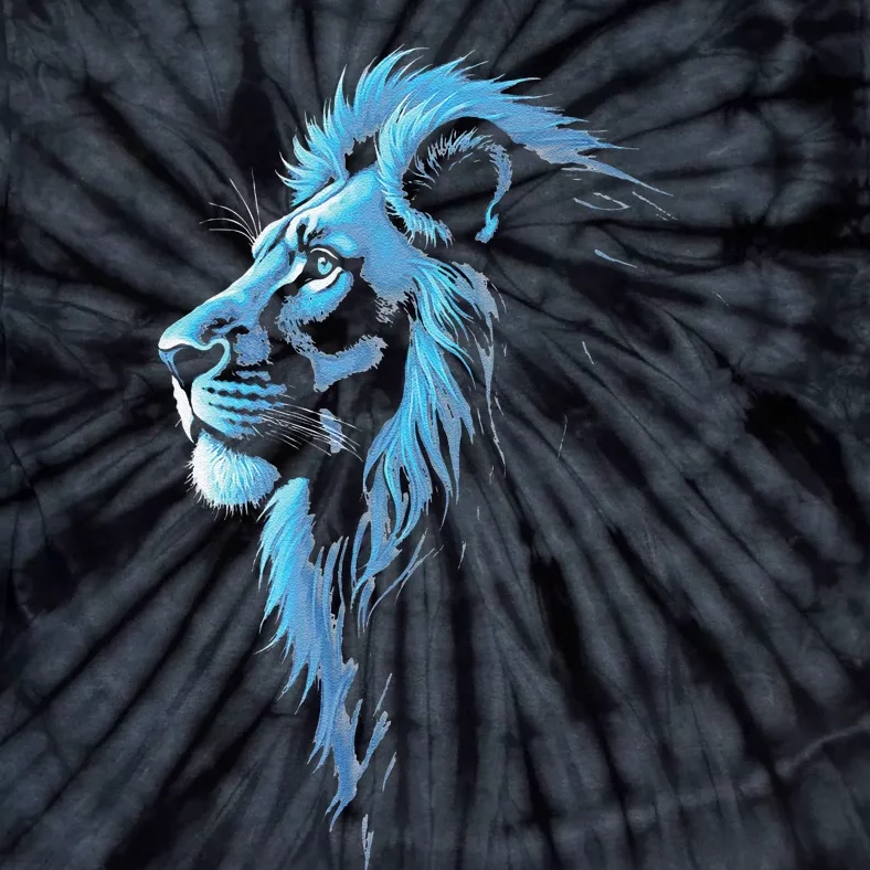 Cool Lion With Blue Eyes Gift Tie-Dye T-Shirt