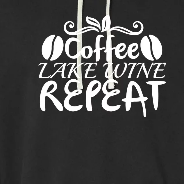 Coffee Lake Wine Repeat Garment-Dyed Fleece Hoodie