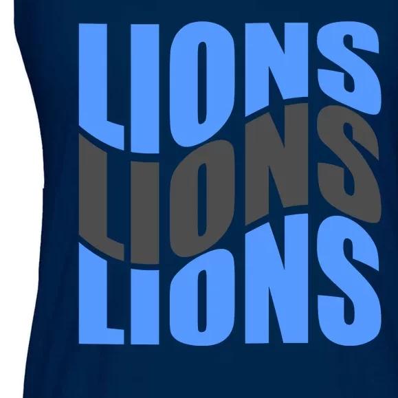 Cool Lions Wave Detroit Football Nfc Ladies Essential Flowy Tank