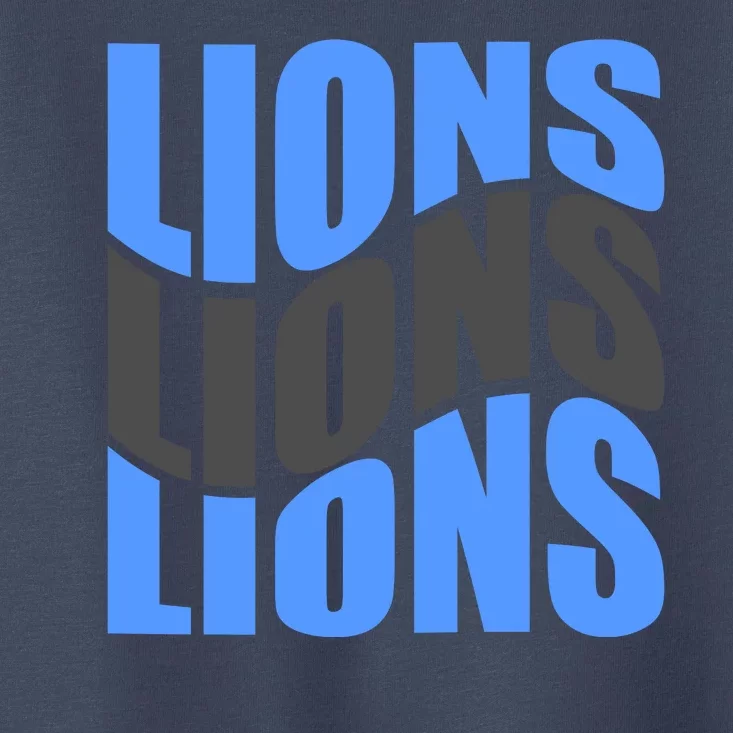 Cool Lions Wave Detroit Football Nfc Toddler T-Shirt