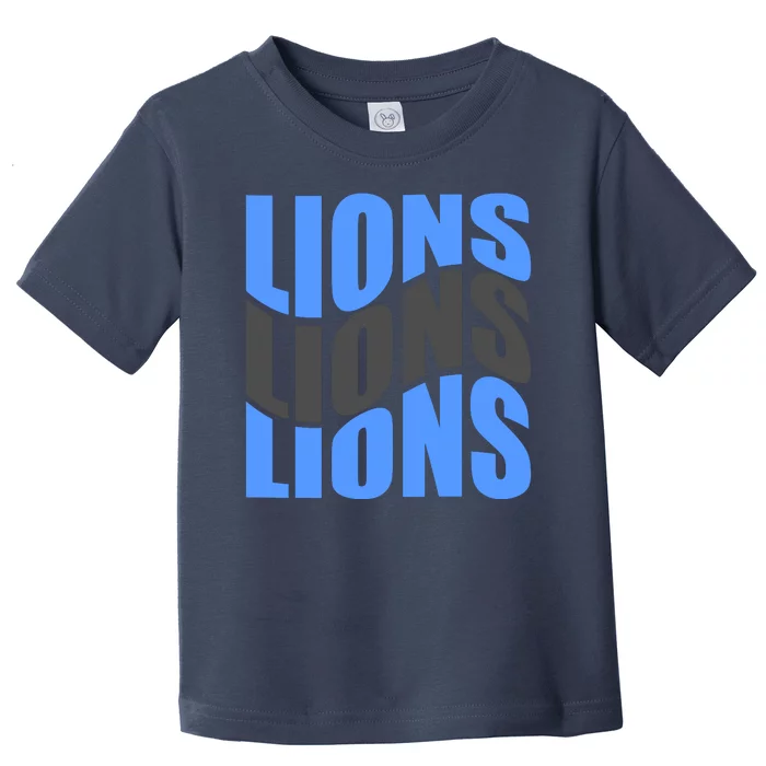 Cool Lions Wave Detroit Football Nfc Toddler T-Shirt