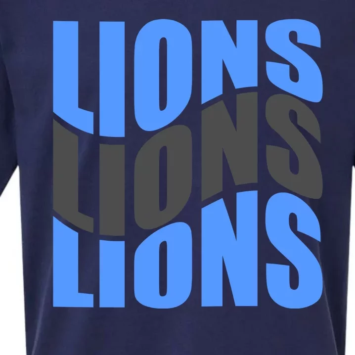 Cool Lions Wave Detroit Football Nfc Sueded Cloud Jersey T-Shirt