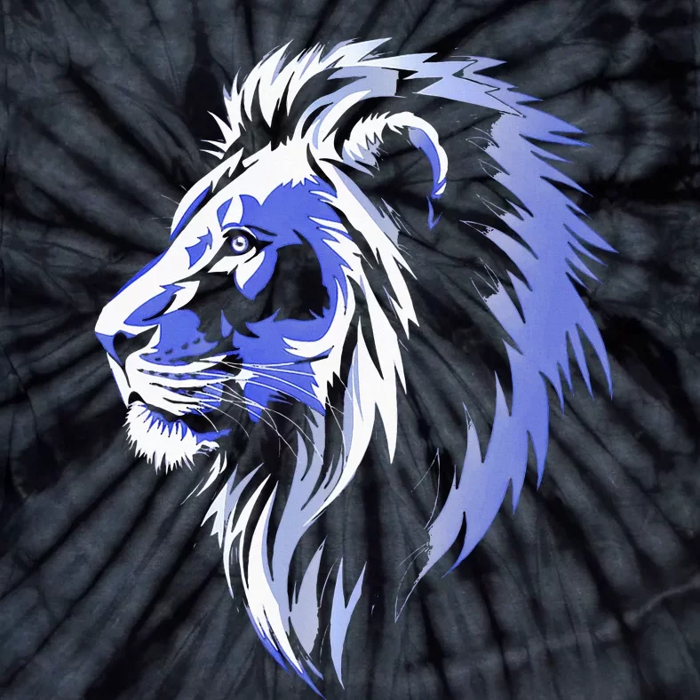 Cool Lion With Blue Eyes Lions Tie-Dye T-Shirt