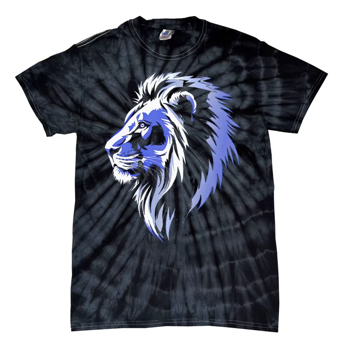 Cool Lion With Blue Eyes Lions Tie-Dye T-Shirt