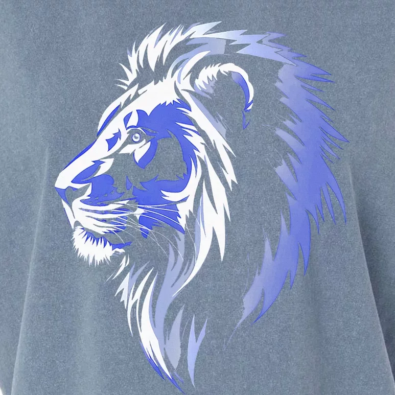 Cool Lion With Blue Eyes Lions Garment-Dyed Women's Muscle Tee