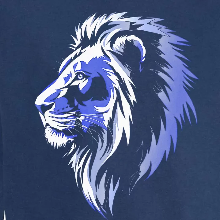 Cool Lion With Blue Eyes Lions Garment-Dyed Sweatshirt