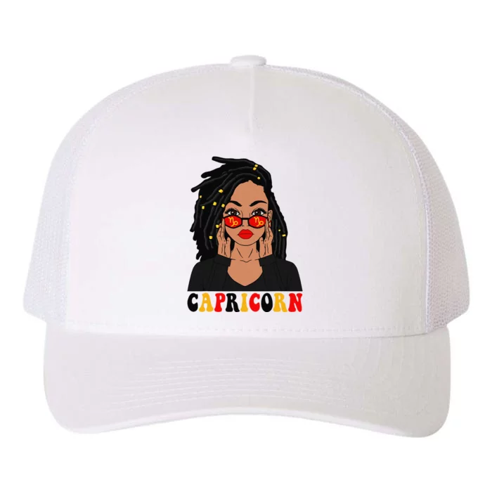 Capricorn Loc'd Woman Zodiac Signs Birthday Yupoong Adult 5-Panel Trucker Hat