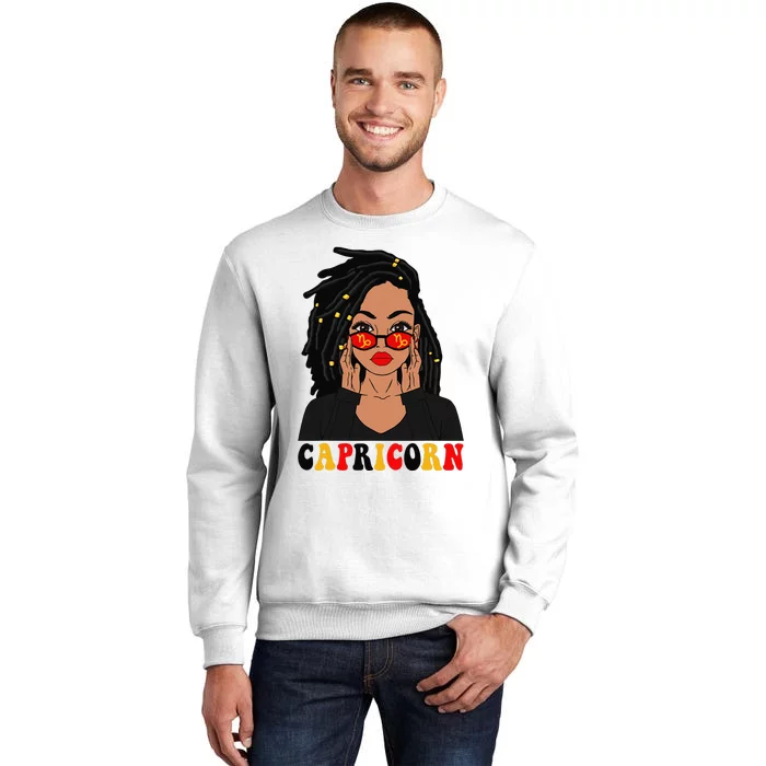 Capricorn Loc'd Woman Zodiac Signs Birthday Sweatshirt