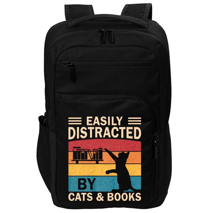 Cat Lover Women Book Lover Reading Librarian Read Impact Tech Backpack