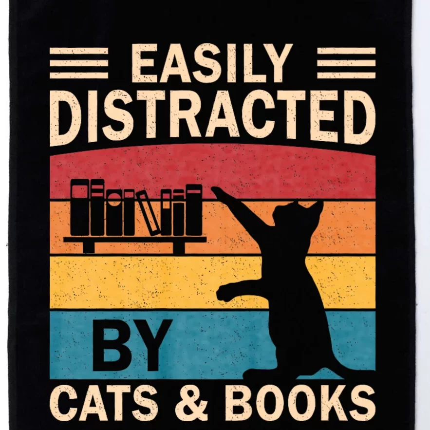 Cat Lover Women Book Lover Reading Librarian Read Platinum Collection Golf Towel