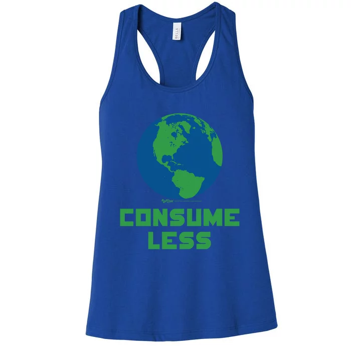 Consume Less World Earth Day Environtal Great Gift Women's Racerback Tank