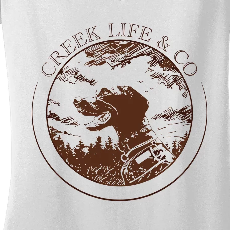 Creek Life With K.E.L.C.E Women's V-Neck T-Shirt