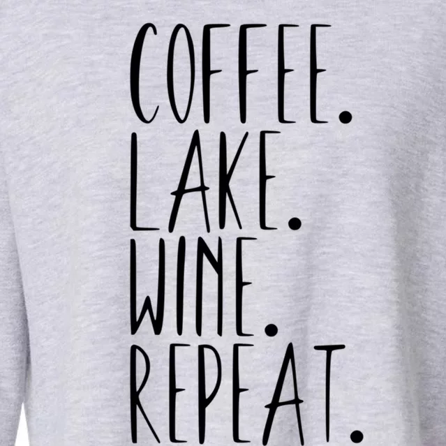 Coffee Lake Wine Repeat Gift Cropped Pullover Crew