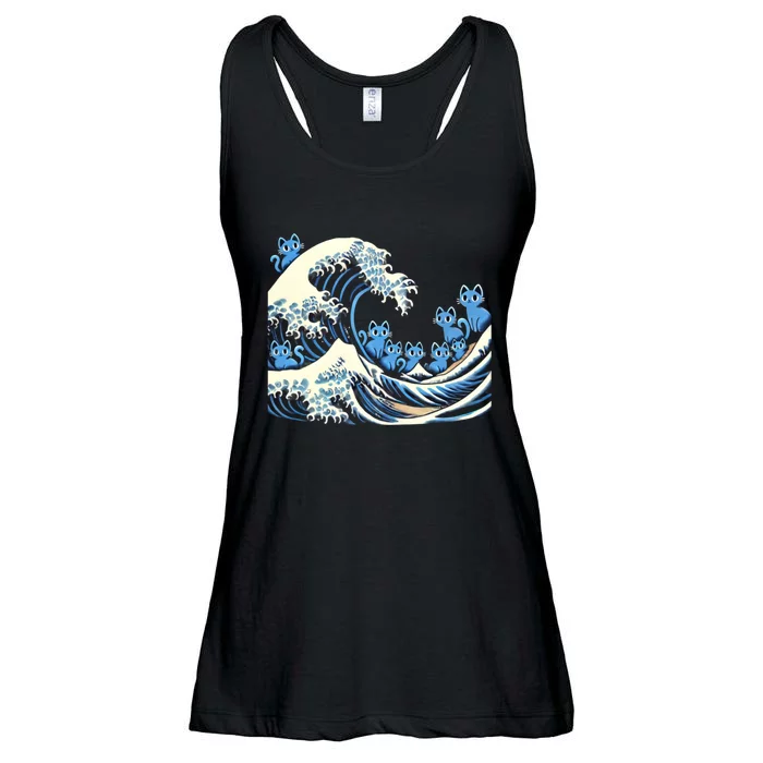 Cat Ladies Wave Of Blue Design Blue Cats Wave For Kamala Funny Ladies Essential Flowy Tank