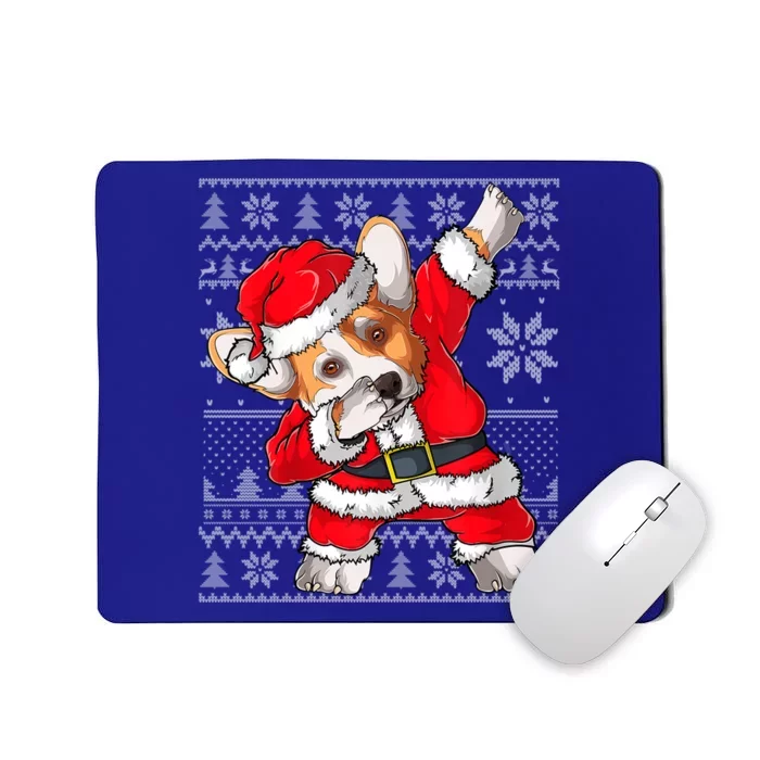 Corgi Lights Xmas Ugly Sweater Santa Corgi Dog Christmas Gift Mousepad