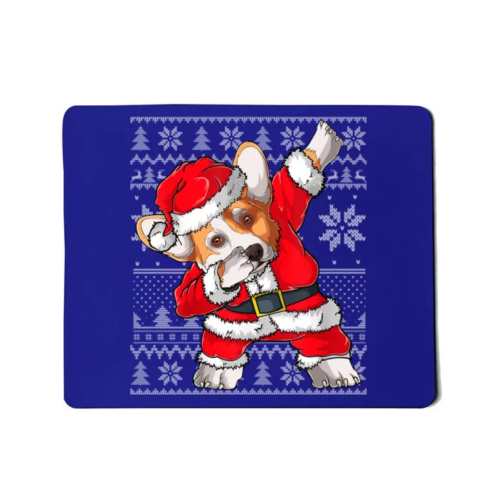 Corgi Lights Xmas Ugly Sweater Santa Corgi Dog Christmas Gift Mousepad