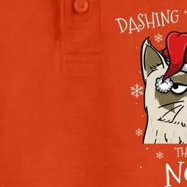 Cat Lover Xmas Funny Gift Dashing Through No Grumpy Christmas Great Gift Dry Zone Grid Performance Polo