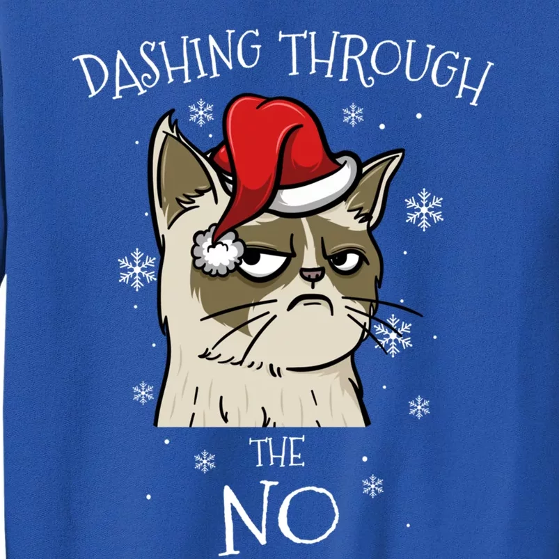 Cat Lover Xmas Funny Gift Dashing Through No Grumpy Christmas Great Gift Sweatshirt