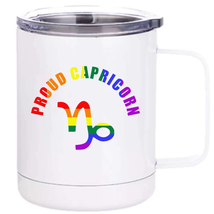 Capricorn Astrology LGBTQ Zodiac Sign Horoscope Front & Back 12oz Stainless Steel Tumbler Cup