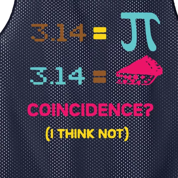 Cool March 14 Pi Day Coincidence Mesh Reversible Basketball Jersey Tank