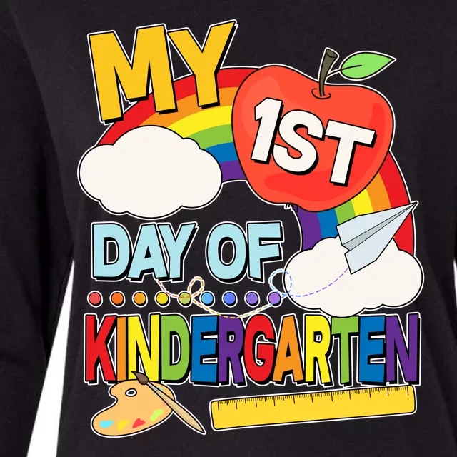 Cute My 1st Day Of Kindergarten Womens Cotton Relaxed Long Sleeve T-Shirt