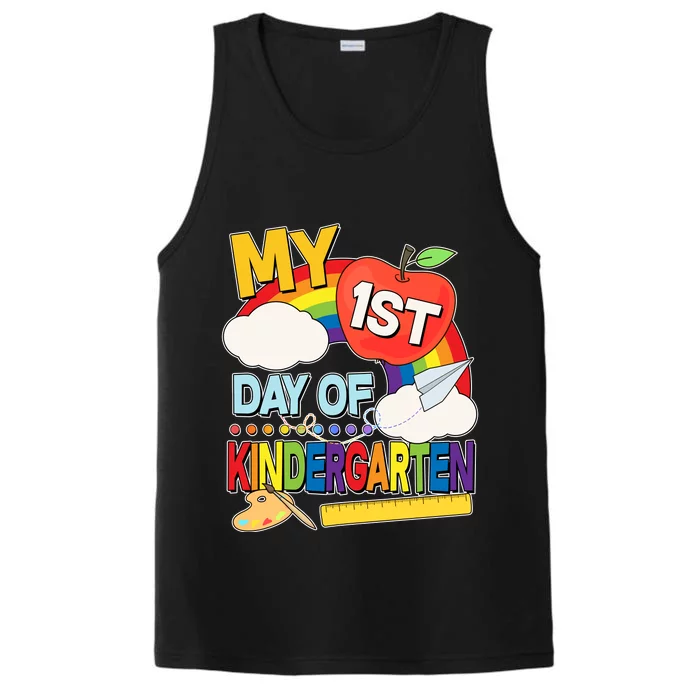 Cute My 1st Day Of Kindergarten Performance Tank