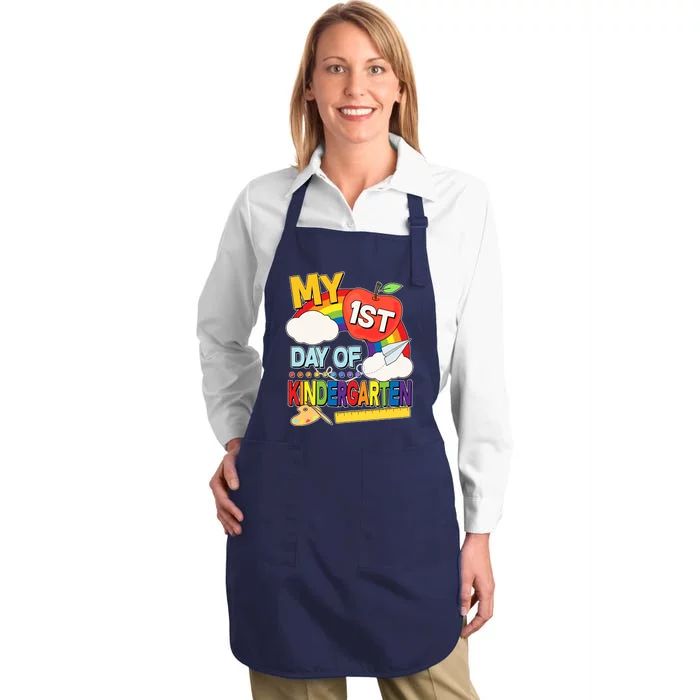 Cute My 1st Day Of Kindergarten Full-Length Apron With Pocket