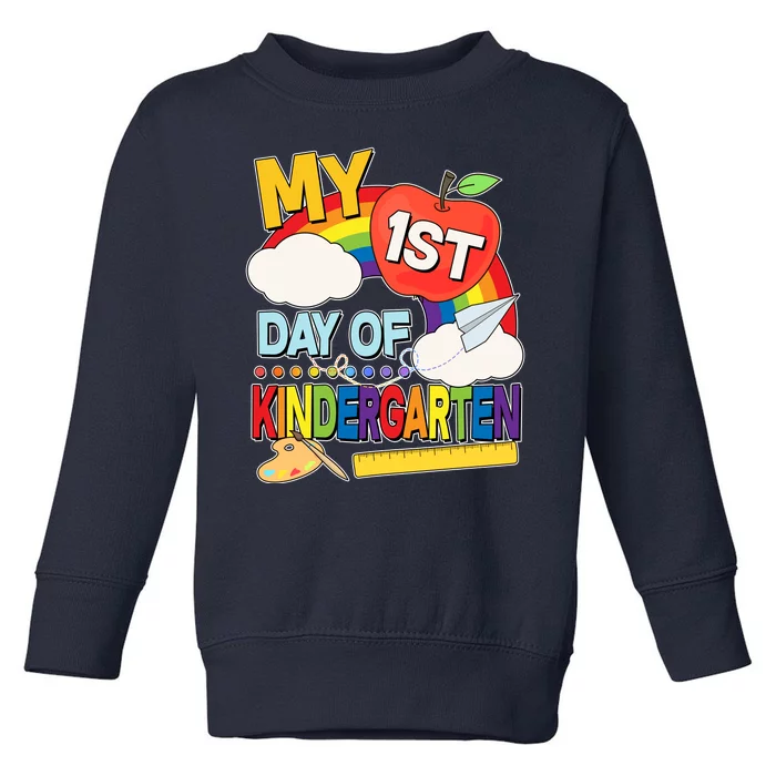 Cute My 1st Day Of Kindergarten Toddler Sweatshirt