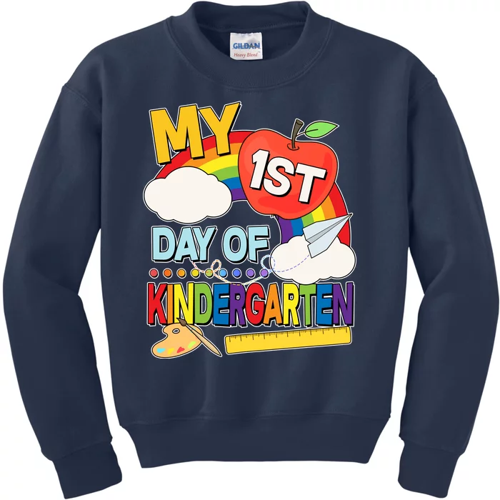 Cute My 1st Day Of Kindergarten Kids Sweatshirt