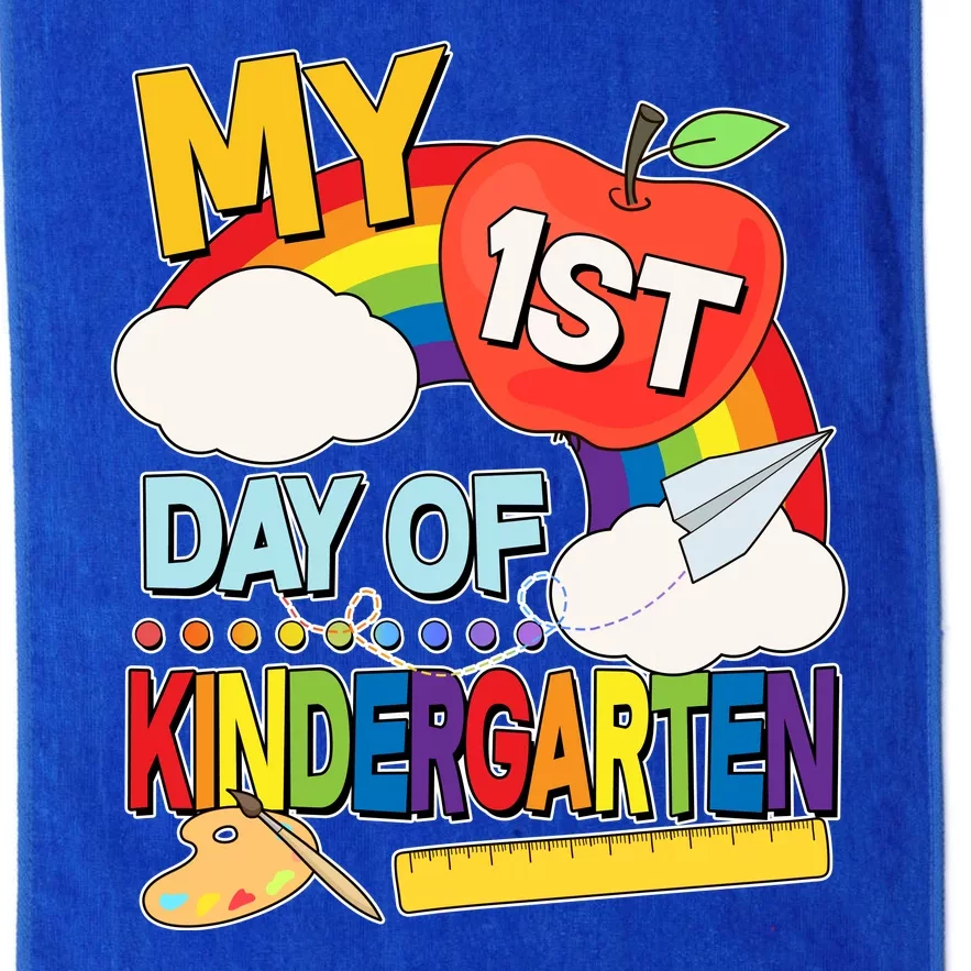 Cute My 1st Day Of Kindergarten Platinum Collection Golf Towel