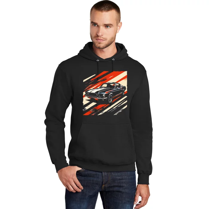 Classic Muscle 1960s Stripepatterned Fastback Hoodie