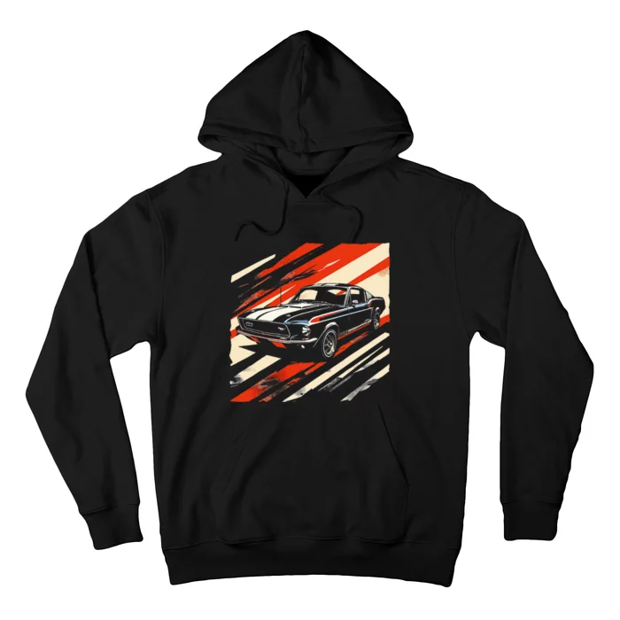 Classic Muscle 1960s Stripepatterned Fastback Hoodie