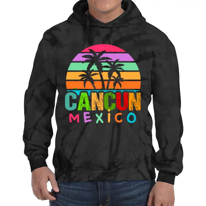 Cancun Mexico 2024 Vacation Beach Matching Family Group Tie Dye Hoodie