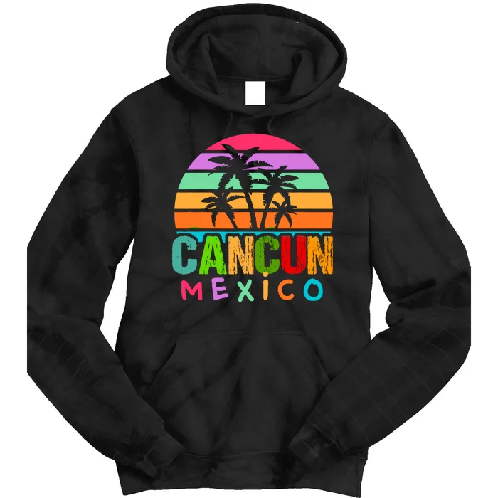 Cancun Mexico 2024 Vacation Beach Matching Family Group Tie Dye Hoodie