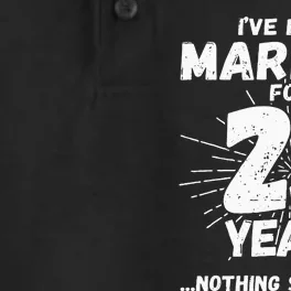 Couples Married 25 Years Funny 25th Wedding Anniversary Dry Zone Grid Performance Polo