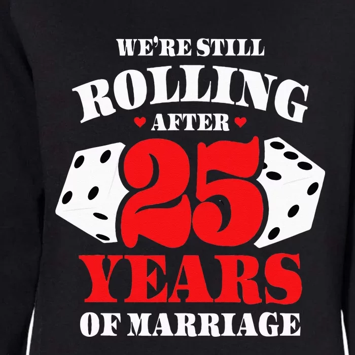 Couples Married 25 Years Funny 25th Wedding Anniversary Womens California Wash Sweatshirt