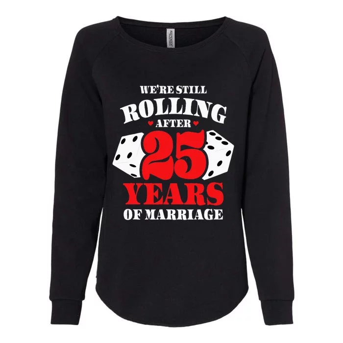 Couples Married 25 Years Funny 25th Wedding Anniversary Womens California Wash Sweatshirt