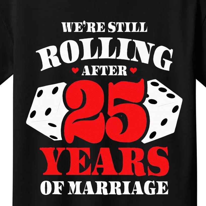 Couples Married 25 Years Funny 25th Wedding Anniversary Kids T-Shirt