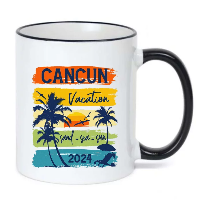 Cancun Mexico 2024 Summer Vacation Matching Family Group Black Color Changing Mug