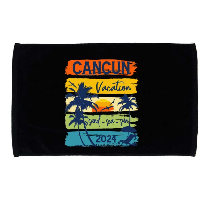 Cancun Mexico 2024 Summer Vacation Matching Family Group Microfiber Hand Towel