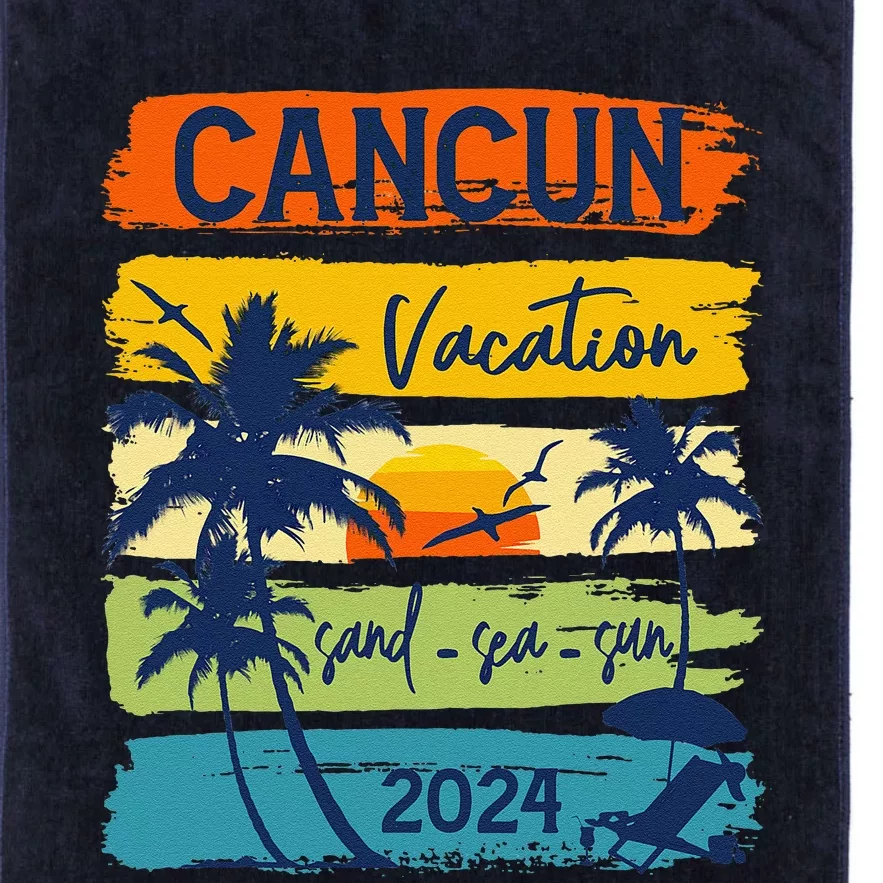 Cancun Mexico 2024 Summer Vacation Matching Family Group Platinum Collection Golf Towel