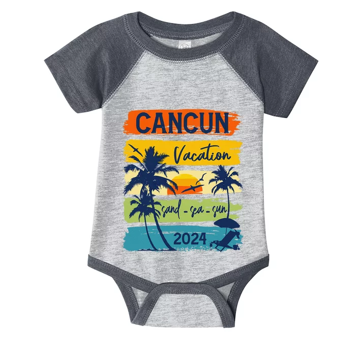 Cancun Mexico 2024 Summer Vacation Matching Family Group Infant Baby Jersey Bodysuit