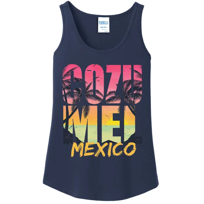 Cozumel Mexico 2023 Beach Vacation Trip Matching Summer Ladies Essential Tank