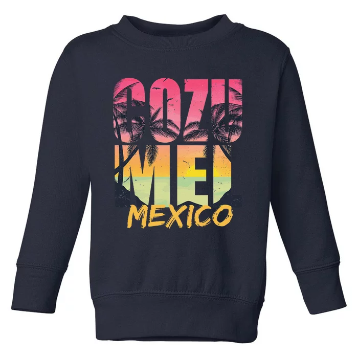 Cozumel Mexico 2023 Beach Vacation Trip Matching Summer Toddler Sweatshirt