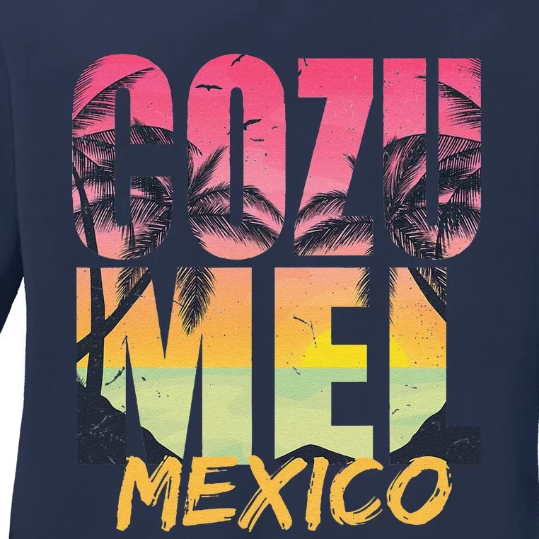 Cozumel Mexico 2023 Beach Vacation Trip Matching Summer Ladies Long Sleeve Shirt