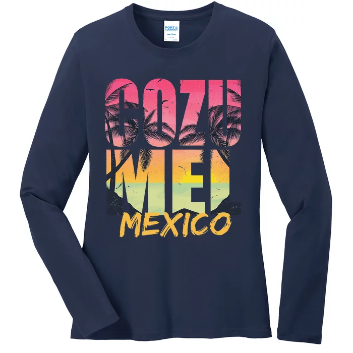 Cozumel Mexico 2023 Beach Vacation Trip Matching Summer Ladies Long Sleeve Shirt