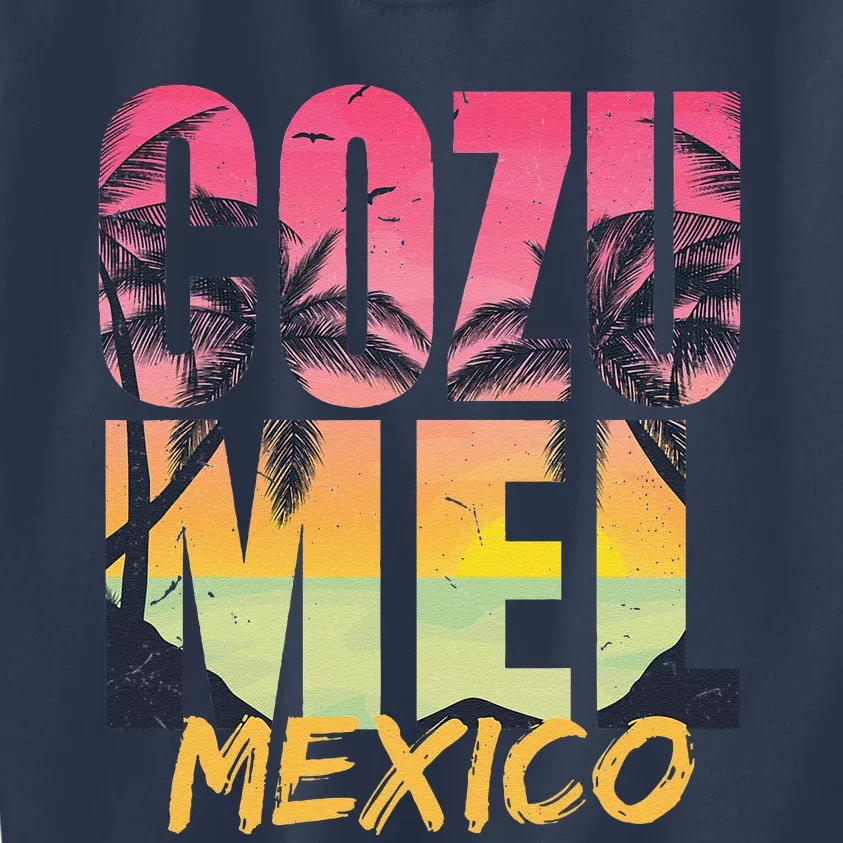 Cozumel Mexico 2023 Beach Vacation Trip Matching Summer Kids Sweatshirt