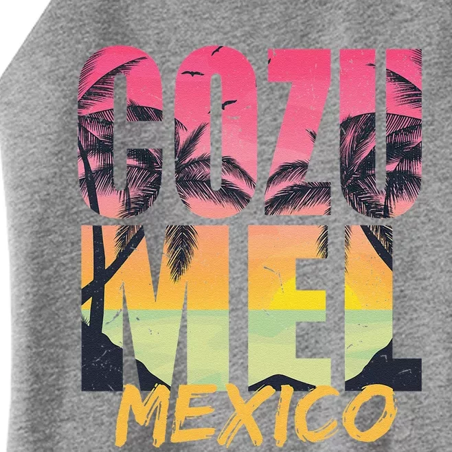 Cozumel Mexico 2023 Beach Vacation Trip Matching Summer Women’s Perfect Tri Rocker Tank